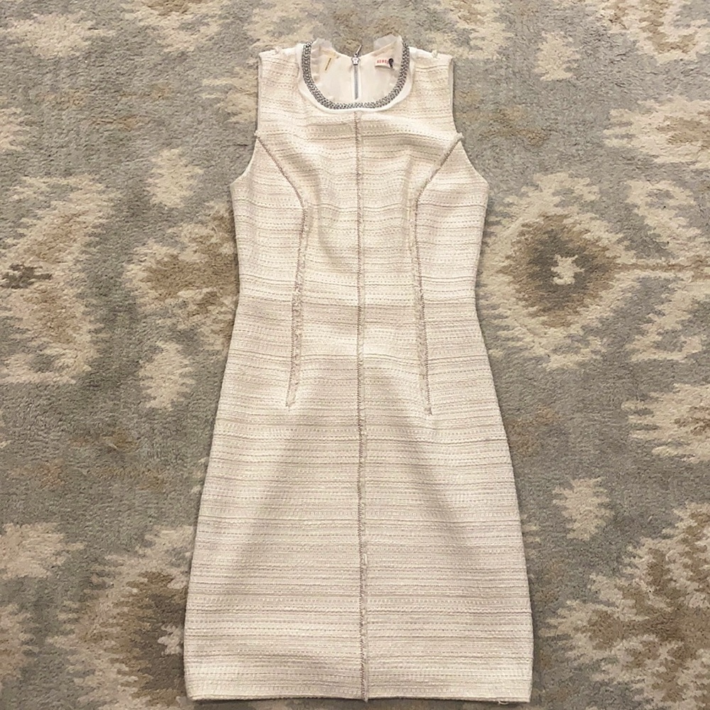 REBECCA TAYLOR IVORY SHEATH DRESS